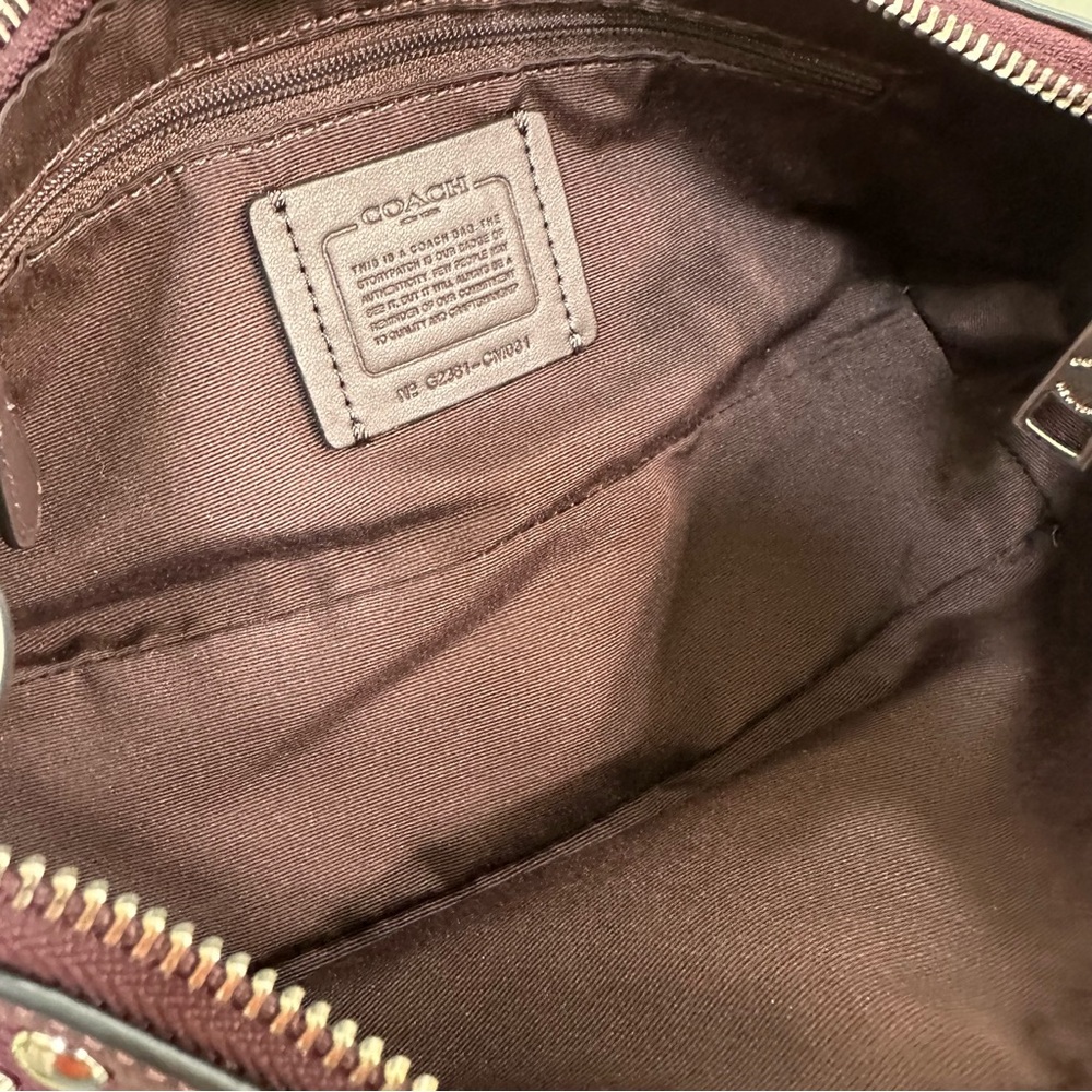 SOLD Coach Charlotte Refined Pebbled Leather Baguette Shoulder Bag - Picture 15 of 16